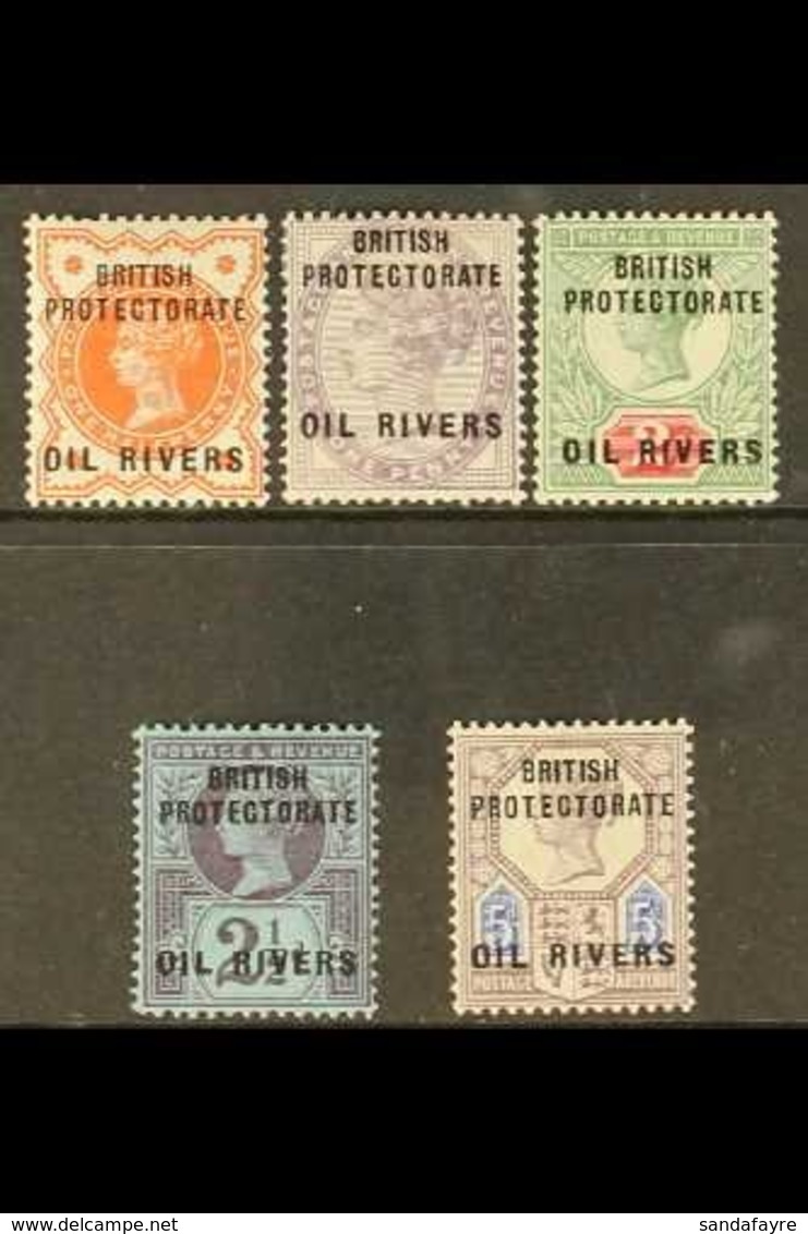 OIL RIVERS 1892-94 British Protectorate Overprints On Jubilee Set To 5d, SG 1/5, Very Fine Mint. (5 Stamps) For More Ima - Other & Unclassified