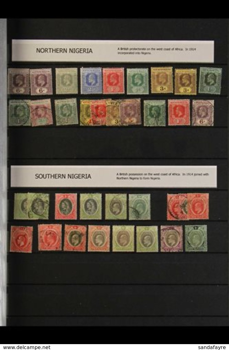 1892-2003 MINT & USED COLLECTION / ACCUMULATION Neatly Laid Out On Stock Pages, We See Small Groups Of Oil Rivers, Niger - Nigeria (...-1960)