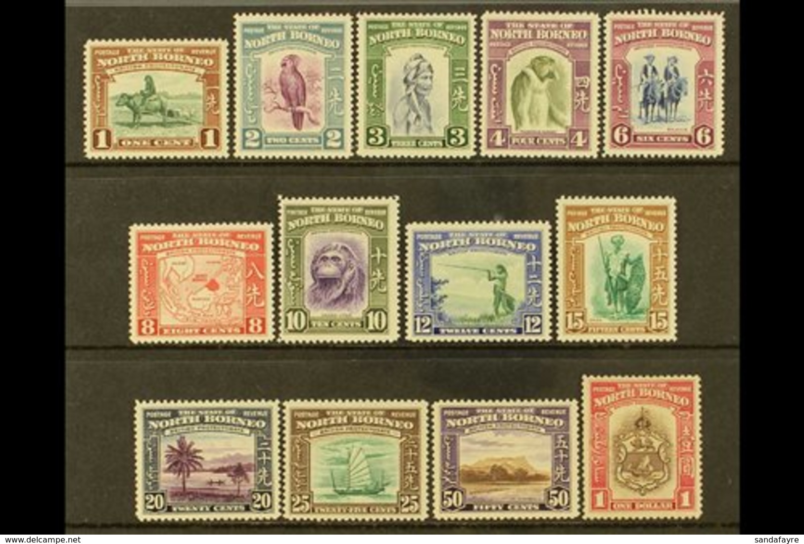 1939 Pictorial Definitives Set To $1, SG 303/15, Very Fine Mint. Fresh And Attractive! (13 Stamps) For More Images, Plea - North Borneo (...-1963)