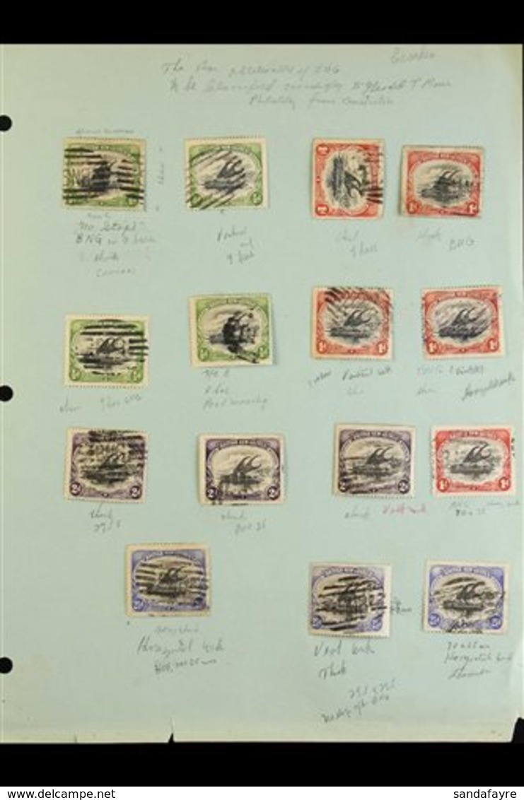 1901-05 Lakatoi Small Range Of Used Stamps With Specialized Notes Regarding The Stamps Or Postal Markings, On 4 Album Pa - Papua New Guinea