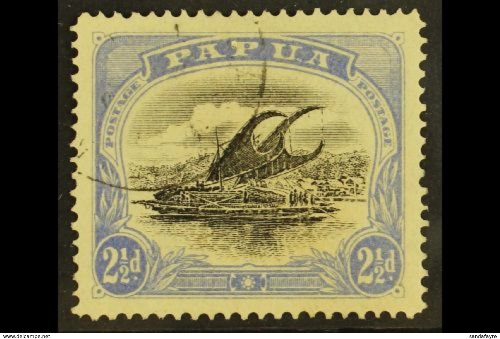 1907 2½d Black And Pale Ultramarine, Small Papua, P. 12½, SG 56a, Very Fine Used. For More Images, Please Visit Http://w - Papua New Guinea