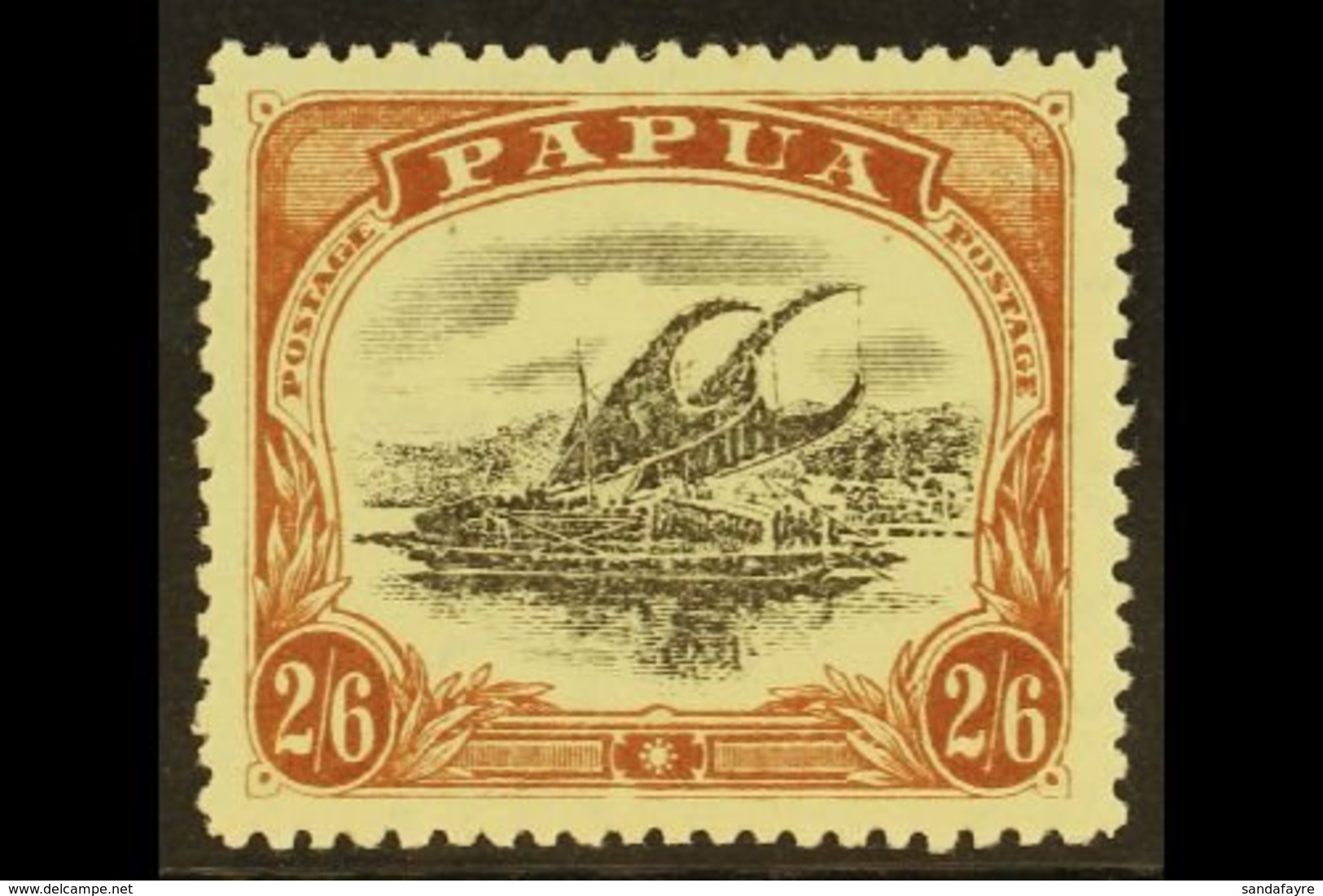 1910 2s 6d Black And Brown, Large Papua, Wmk Upright, P 12½, Type C, SG 83, Very Fine Well Centered Mint. For More Image - Papua Nuova Guinea