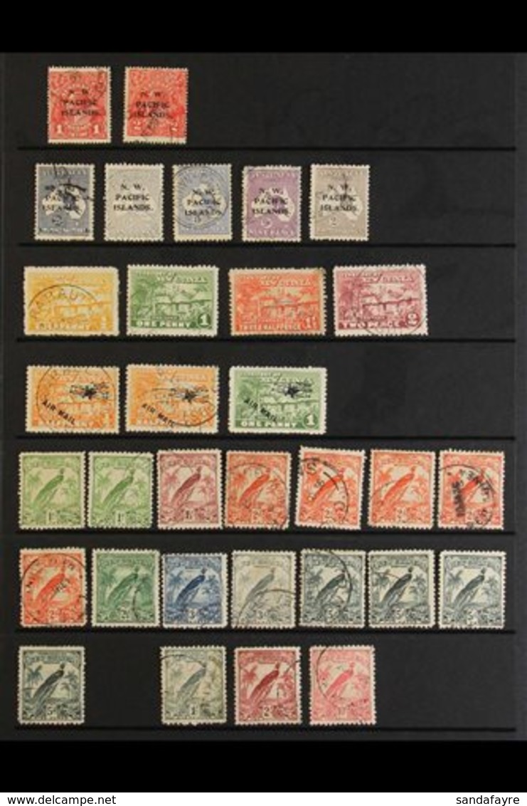 1915-37 USED SELECTION Presented On A Stock Page With "NWPI" Opt'd Roo To 2s, Raggiana Bird To 10s, Goldfields To 5d & M - Papua New Guinea