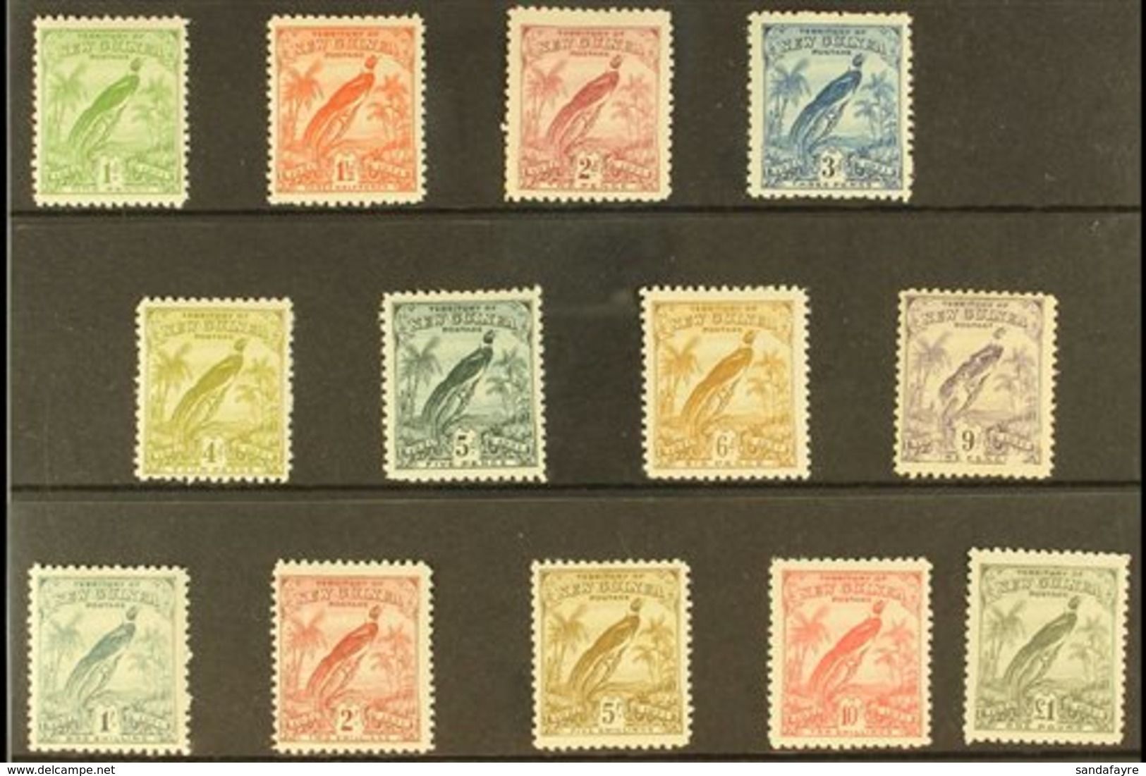 1931 Raggiana Bird Set, SG 150/62, Fine Mint (13 Stamps) For More Images, Please Visit Http://www.sandafayre.com/itemdet - Papua New Guinea