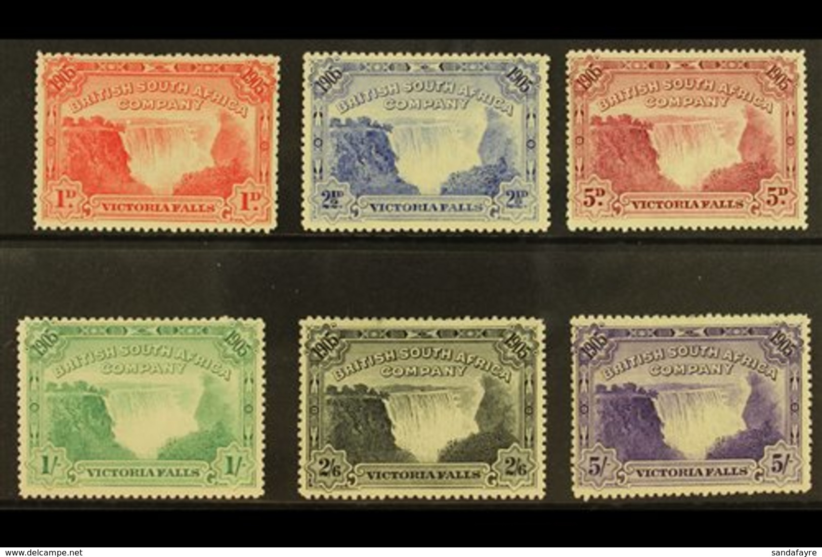 1905 VICTORIA FALLS Set, SG 94/99, Fresh Mint, 1s With A Hinge Thin. (6) For More Images, Please Visit Http://www.sandaf - Other & Unclassified