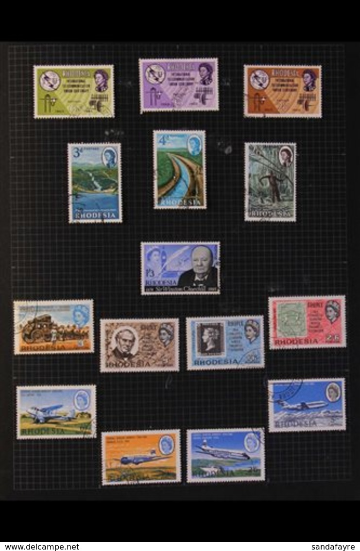 1965-85 NEVER HINGED MINT & VERY FINE USED COLLECTION Rhodesia U.D.I. & Early Zimbabwe Issues Neatly Presented In An Alb - Autres & Non Classés