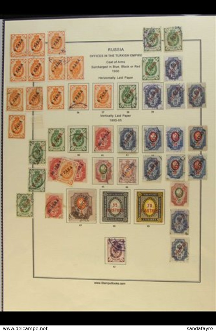 RUSSIAN PO's IN TURKISH EMPIRE 1900-14 Attractive Mint And Used Collection On Album Pages, Includes 1900-10 Good Range T - Other & Unclassified