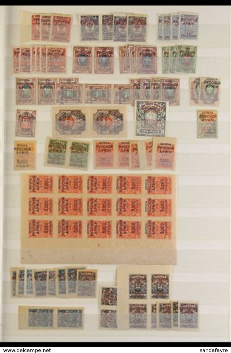 RUSSIAN REFUGEES POST GENERAL WRANGEL 1920 Interesting Superb Mint (many Stamps Are Never Hinged) Duplicated ACCUMULATIO - Other & Unclassified