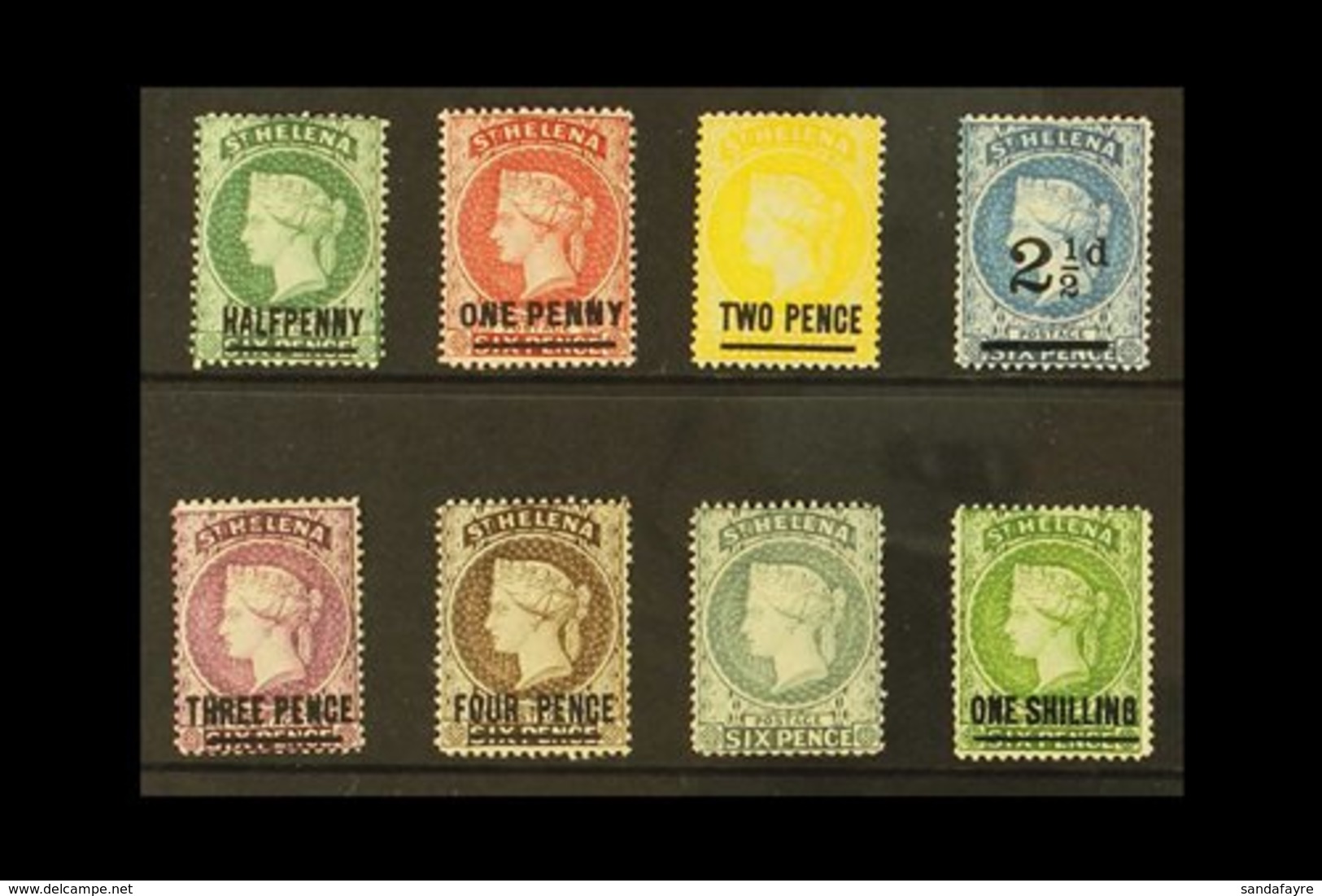 1884-94 Complete Basic Set With One Of Each Value, SG 36/45, Fine Mint. (8 Stamps) For More Images, Please Visit Http:// - Sainte-Hélène