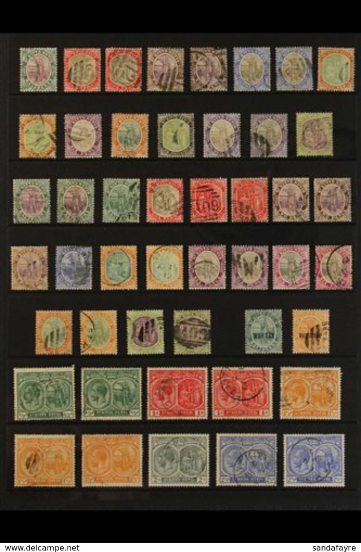 1903-1936 OLD TIME USED COLLECTION. A Most Useful Assembly Discovered In Glassine Envelopes, Now Presented On Stock Page - St.Kitts And Nevis ( 1983-...)