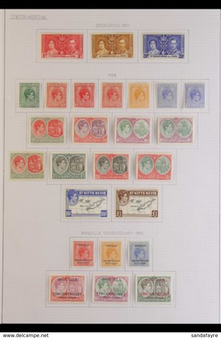 1937-74 VERY FINE MINT COLLECTION. An Attractive Collection Of Complete Sets Neatly Presented On A Series Of Sleeved Alb - St.Kitts And Nevis ( 1983-...)