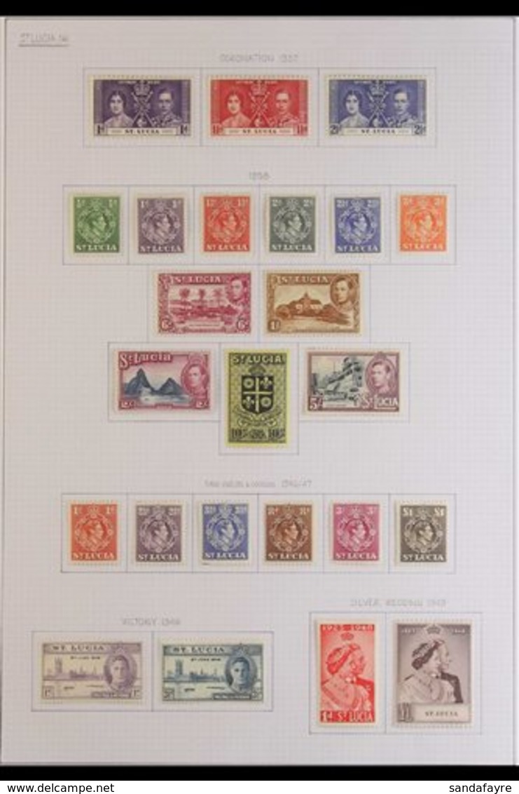 1937-67 COMPLETE MINT COLLECTION Presented On Sleeved Album Pages, 1937 Coronation To 1967 Associated Statehood Overprin - Ste Lucie (...-1978)