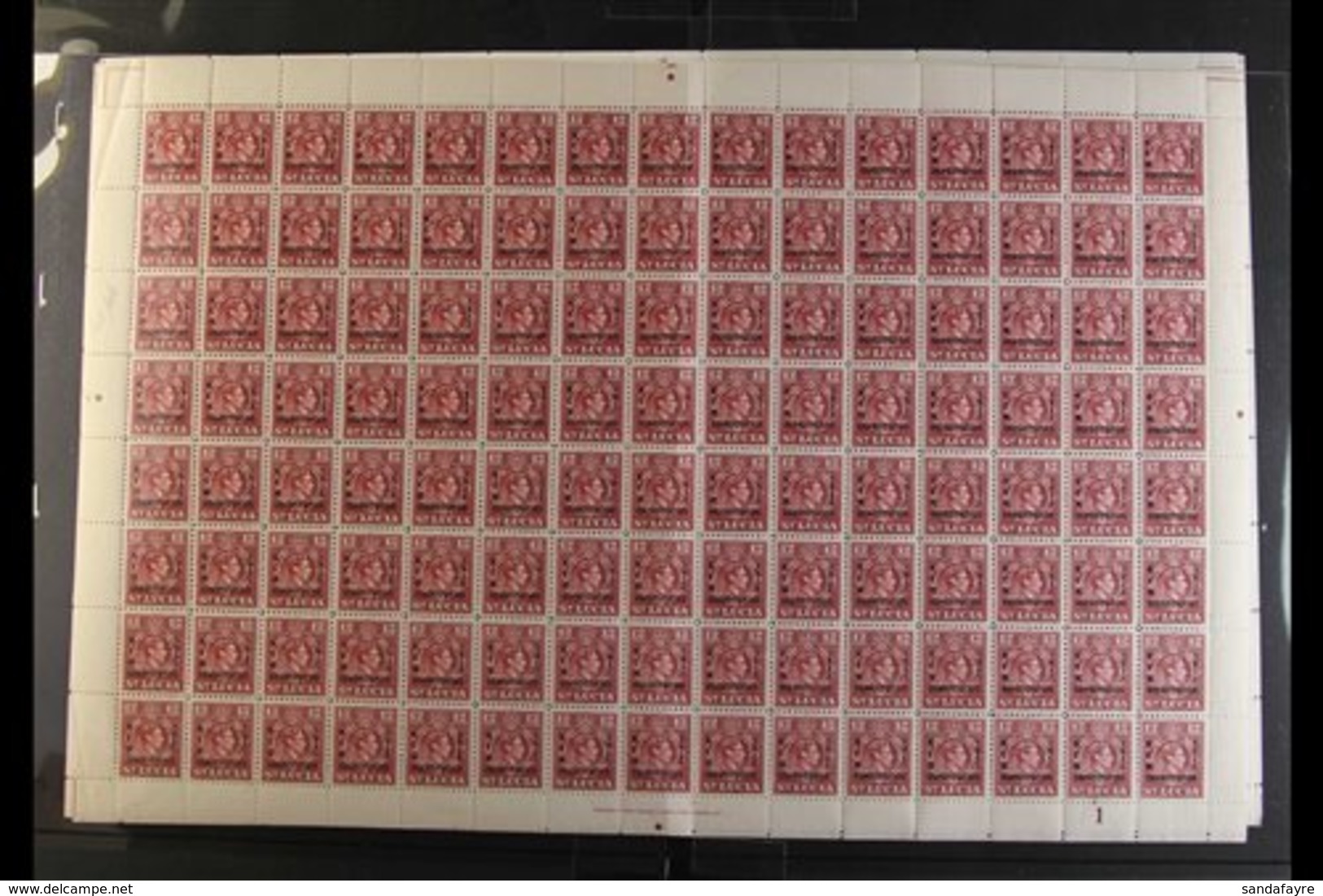 1951 New Constitution Overprints Complete Set, SG 167/170, In Lovely Never Hinged Mint COMPLETE SHEETS Of 120 Stamps Wit - Ste Lucie (...-1978)