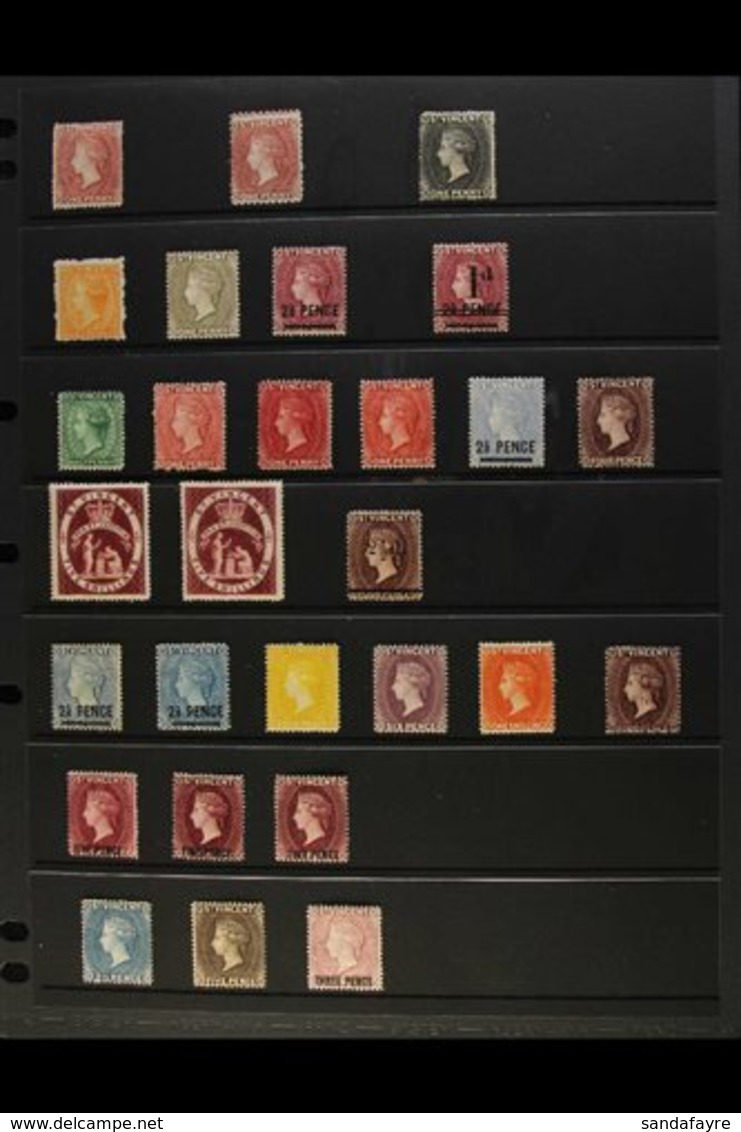 1861-1897 FINE MINT ALL  DIFFERENT COLLECTION With 1861 1d Rose-red Perf 14 To 16, 1862 1d Rose-red Perf 11 To 12½, 1871 - St.Vincent (...-1979)
