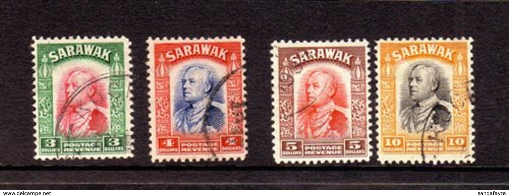 1934 Brooke $3, $4, $5 And $10 SG 122/25, Superb Cds Used. (4) For More Images, Please Visit Http://www.sandafayre.com/i - Sarawak (...-1963)