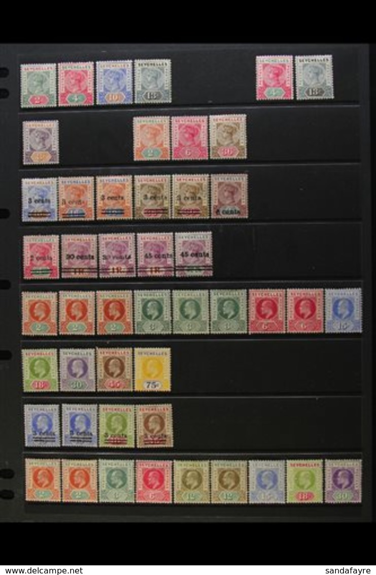 1890-1938 FINE MINT COLLECTION On Stock Pages, Mostly All Different, Inc 1890-92 Die I Set To 13c (ex 8c), 1897-1900 To  - Seychellen (...-1976)