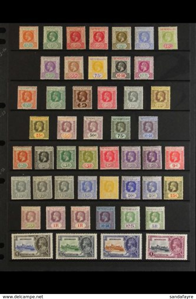 1912-35 KGV MINT COLLECTION. An Attractive, ALL DIFFERENT Collection Presented On A Stock Page With Many Better Values.  - Seychelles (...-1976)