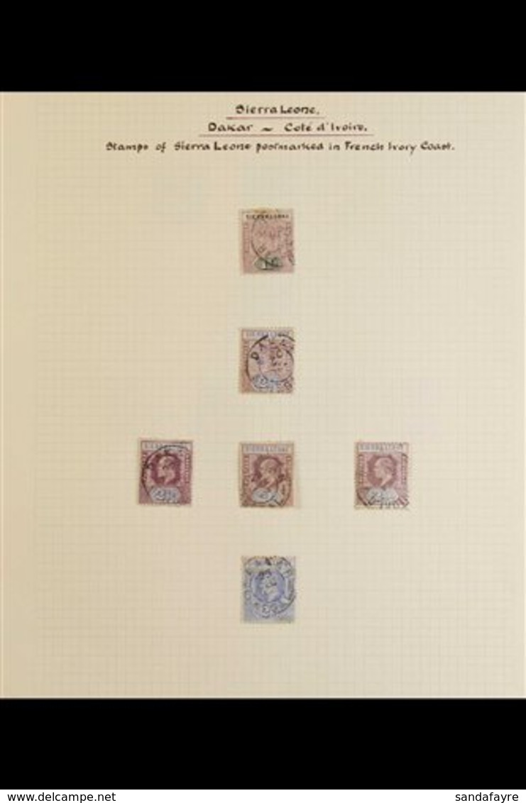 USED ABROAD COLLECTION - INTERESTING QV-KGV STAMPS Old Time Collection Written Up On Pages, With Stamps Displaying Clear - Sierra Leona (...-1960)