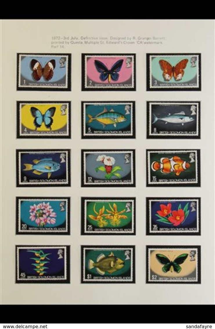 1970-1982 COMPLETE NEVER HINGED MINT COLLECTION In Hingeless Mounts On Pages, All Different, Seems To Be COMPLETE For Th - Iles Salomon (...-1978)