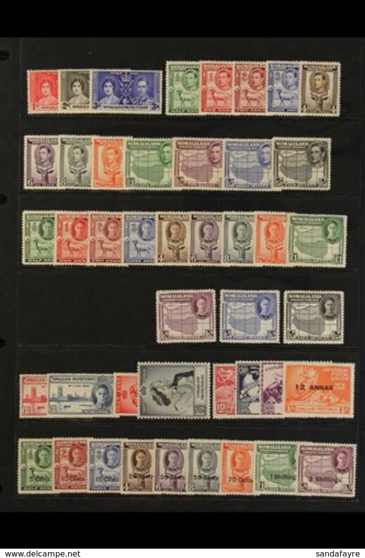 1937-60 MINT COLLECTION Includes Basic KGVI Issues Complete With All Three Defins Sets, Plus A Few QEII Issues, Generall - Somaliland (Protectorate ...-1959)