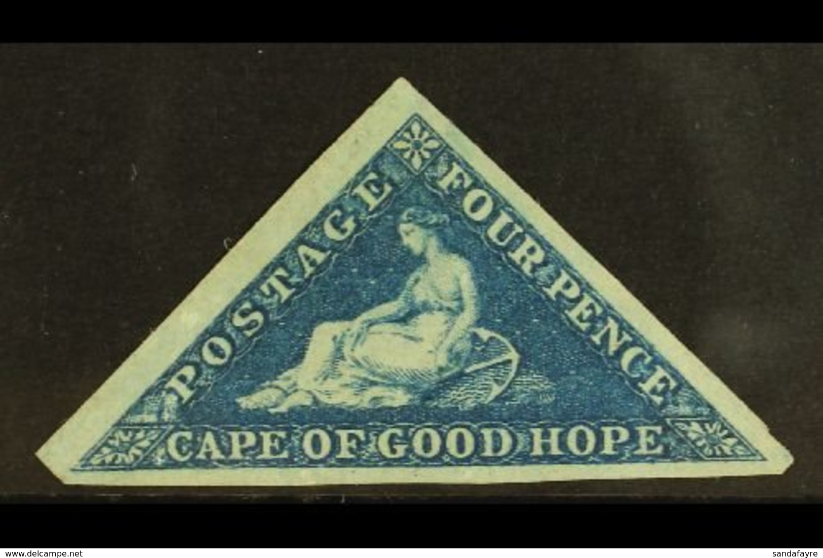 CAPE OF GOOD HOPE 1855 4d Deep Blue, SG 6a, Superb Mint, No Gum. Beautiful Rich Colour. For More Images, Please Visit Ht - Non Classés