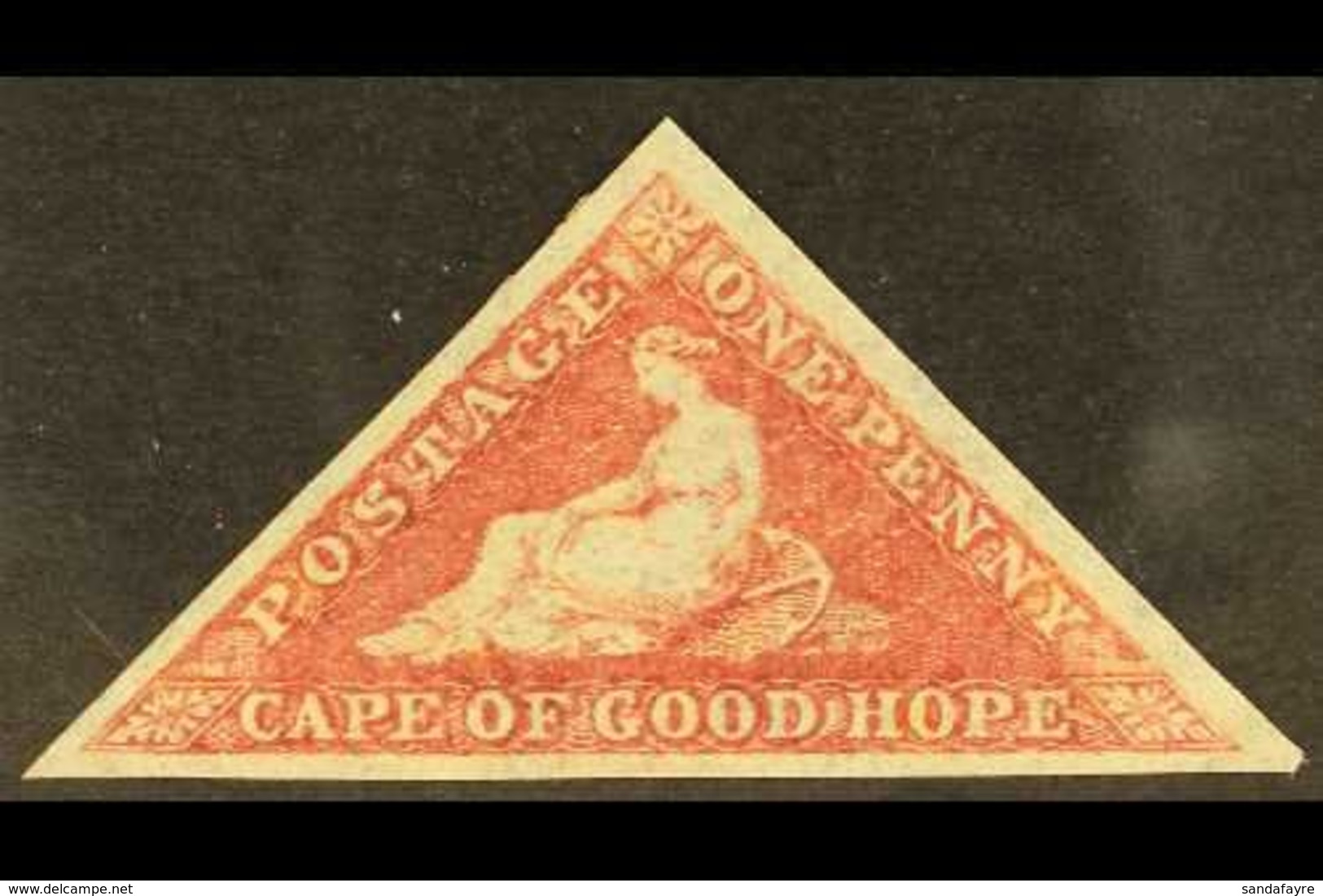 CAPE OF GOOD HOPE 1855 1d Rose On Cream Paper, SG 5a, Mint With Large Part OG, 3 Margins And Wonderful Fresh Colour. A B - Non Classés