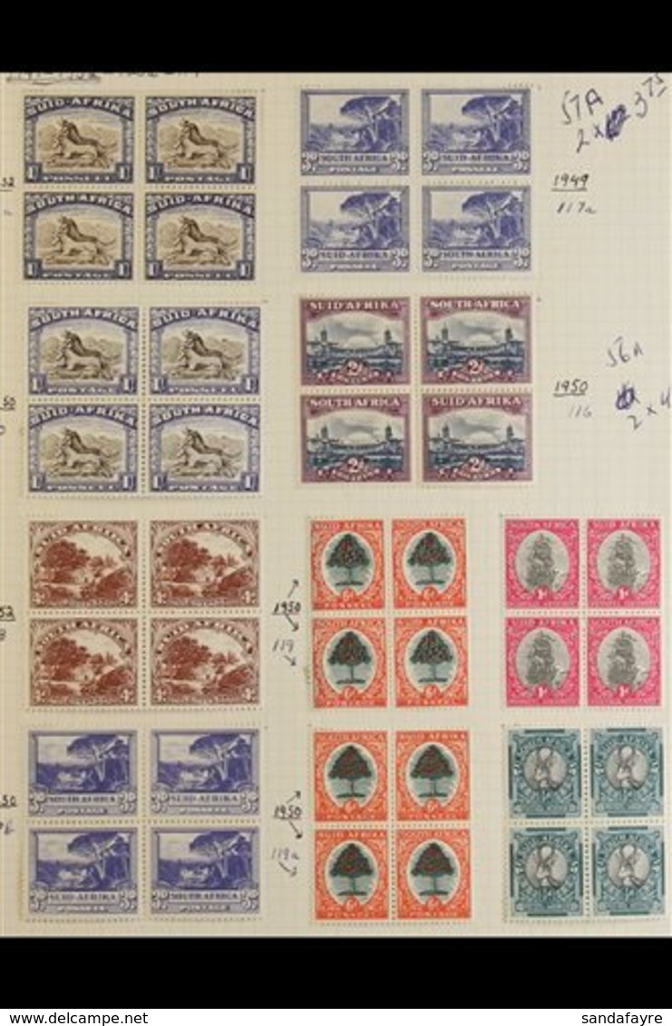 1947-67 FINE MINT/NHM BLOCKS OF FOUR COLLECTION On Pages Incl. 1947-54 Pictorial To Both 1s Shades, Good Range Of Others - Non Classés