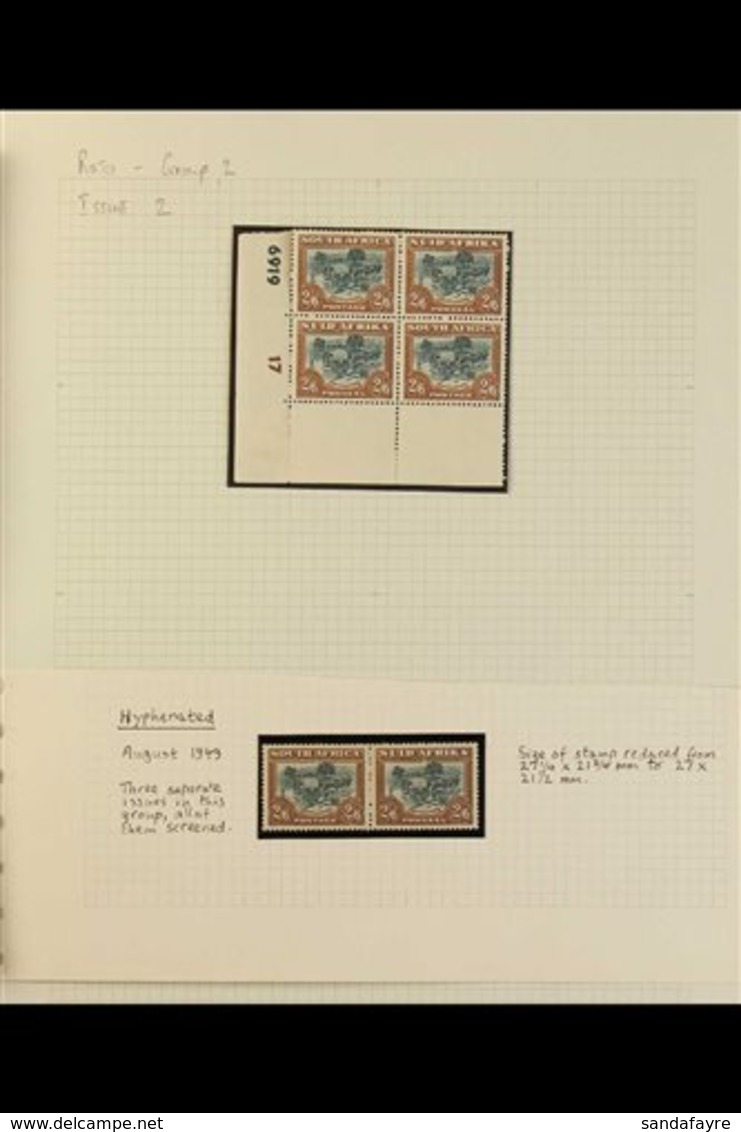 1949 2s 6d OX-WAGON ISSUE Selection Of 3 Corner Plate Blocks, Pair And Official Pair, All Fine Mint. (8 Pairs) For More  - Non Classés