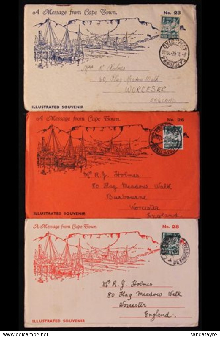 A MESSAGE FROM CAPE TOWN Three Different Pamphlets, Numbered 23, 26 & 28, Each Posted To England During 1942 At ½d Print - Non Classés