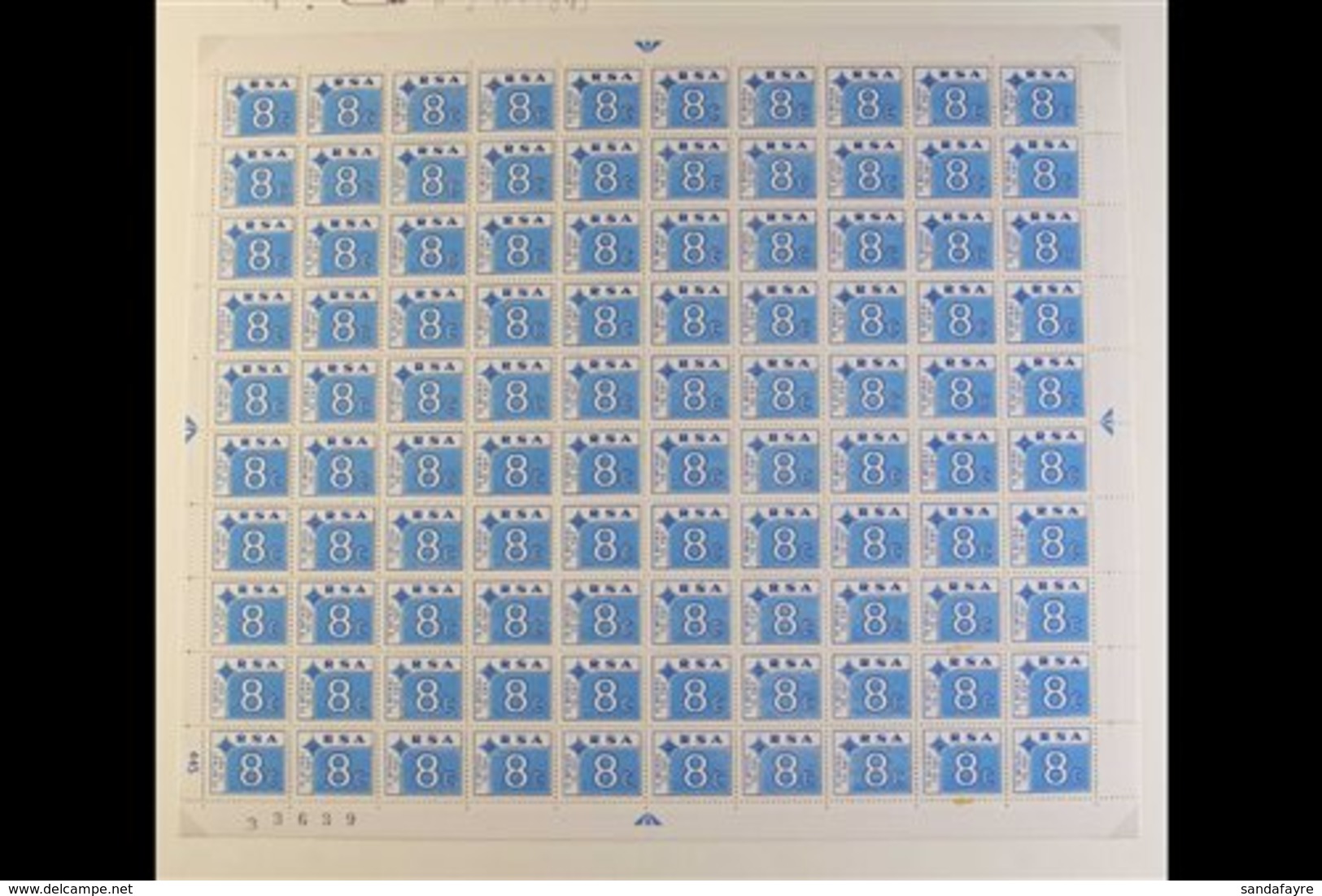 POSTAGE DUES 1972 Set Of 6 Values In COMPLETE SHEETS OF 100, Includes 1c & 2c In Both A & B Panes, SG D75/80, Never Hing - Ohne Zuordnung