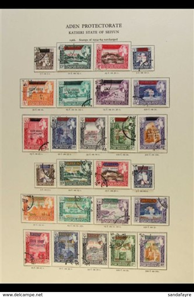 1963-67 VERY FINE USED COLLECTION. An Attractive, ALL DIFFERENT Collection Of Sets Presented On Album Pages. Includes 19 - Aden (1854-1963)