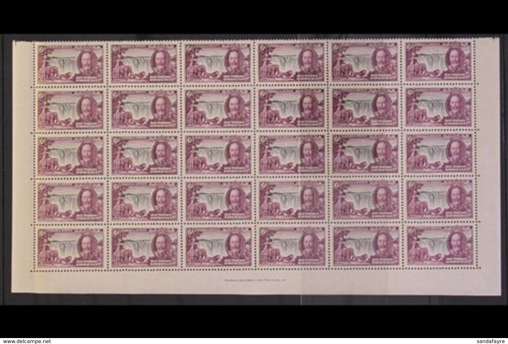1935 SILVER JUBILLE PART PANES. Silver Jubilee Set, SG 31/34, Never Hinged Mint Part Panes Of 30 Stamps With Selvedge To - Southern Rhodesia (...-1964)