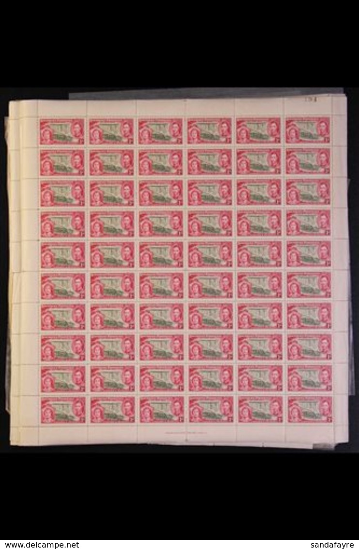 1937 CORONATION LARGE MULTIPLES/COMPLETE PANES An Accumulation Of NEVER HINGED MINT Large Multiples Of The Coronation Is - Southern Rhodesia (...-1964)