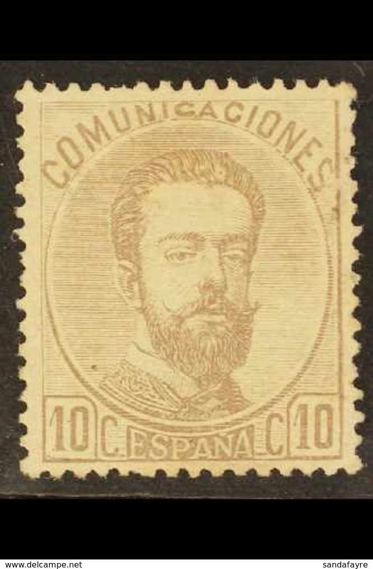 1872-73 10c Deep Lilac King Amadeo, Type I, Perf 14, SG 196 Or Michel 113, Very Fine Unused Without Gum For More Images, - Other & Unclassified