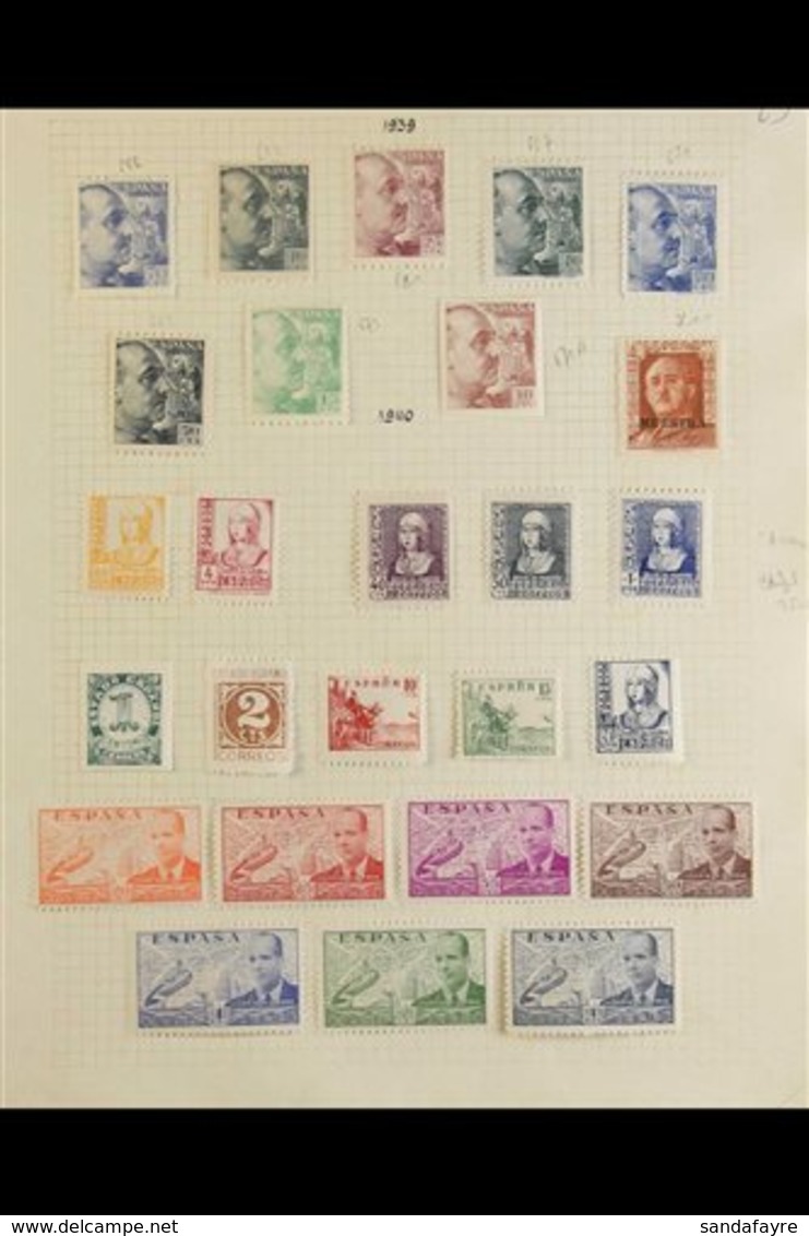 1937-1960 NATIONAL STATE ISSUES. ATTRACTIVE FINE MINT COLLECTION On Leaves, All Different, Includes 1937 4p Isabella Wit - Other & Unclassified