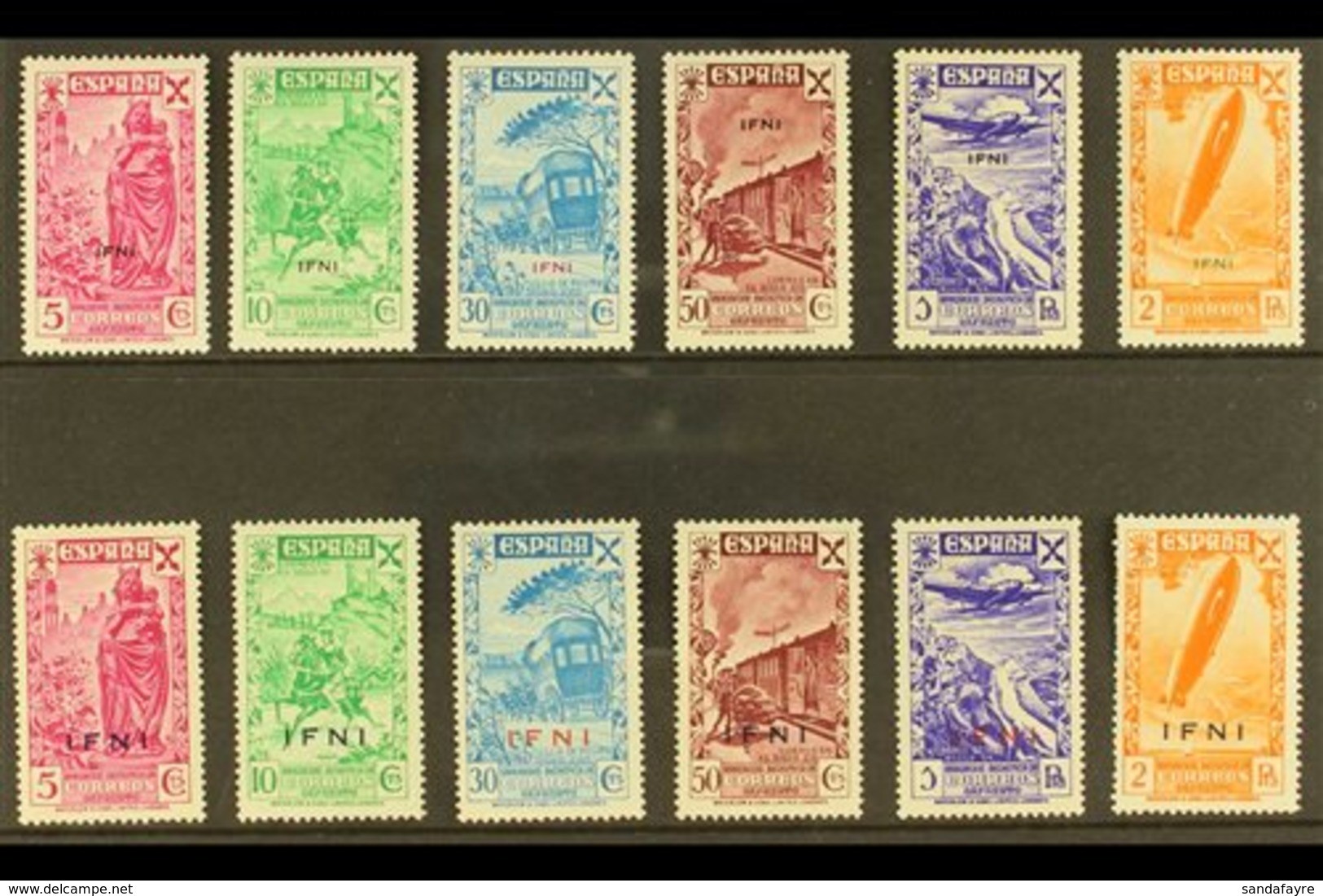 IFNI 1939-43 Charity Sets, Ed 1/12, Very Fine Mint (12 Stamps) For More Images, Please Visit Http://www.sandafayre.com/i - Other & Unclassified