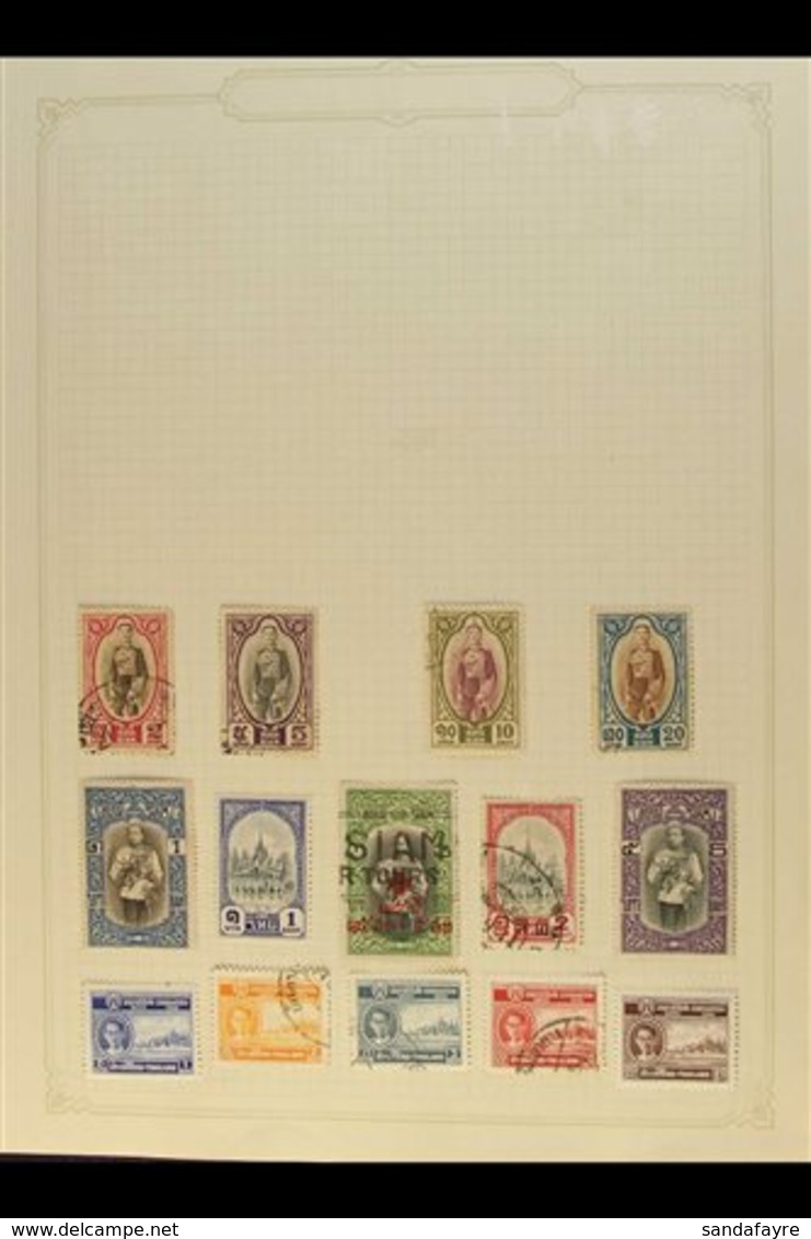 1894-1952 MINT AND USED COLLECTION Presented On Album Pages. Includes A Selection Of 1894-96 Surcharges, 1908 Jubilee 18 - Thaïlande