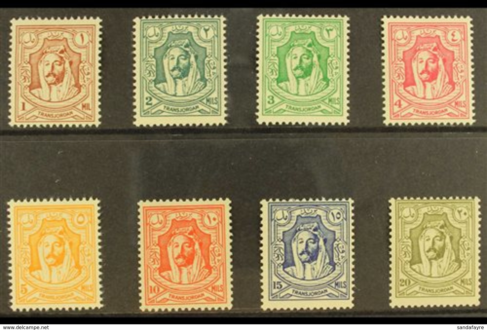 1942 Emir (No Watermark) Set, SG 222/229, Fine Mint (8 Stamps) For More Images, Please Visit Http://www.sandafayre.com/i - Jordan