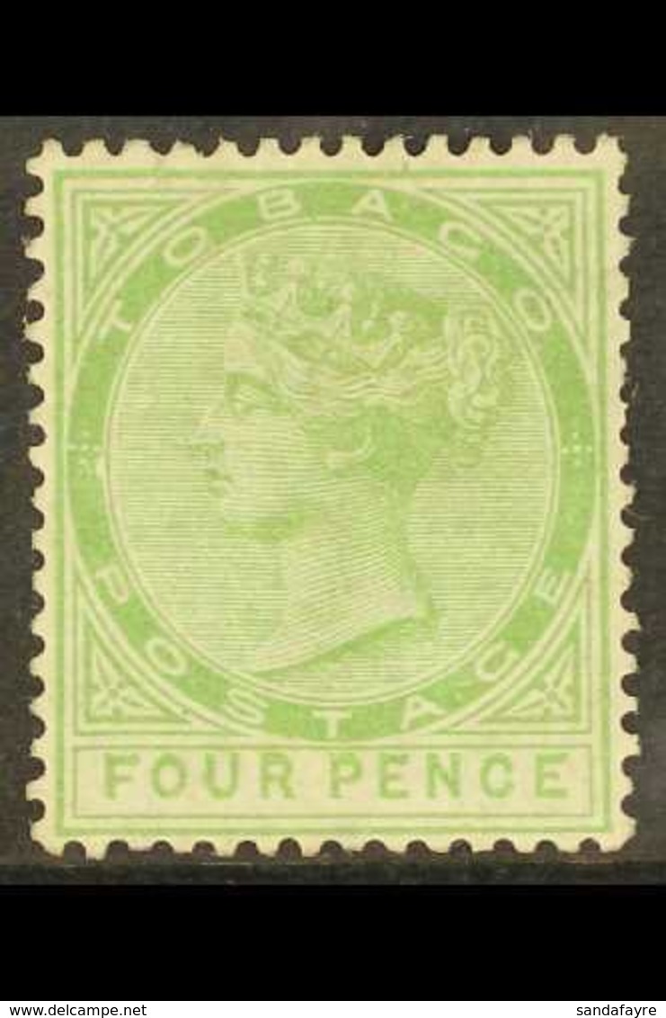 1880 4d Yellow Green, Wmk CC, SG 10, Good Mint. For More Images, Please Visit Http://www.sandafayre.com/itemdetails.aspx - Trinidad & Tobago (...-1961)