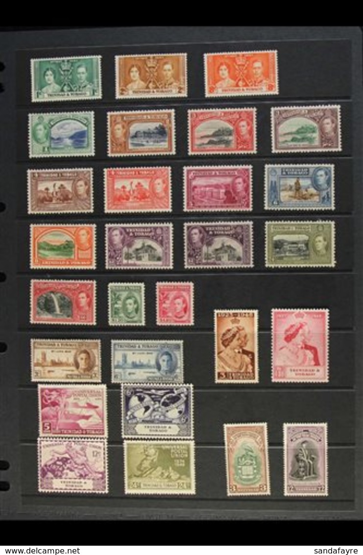 1937-1951 KGVI PERIOD COMPLETE VERY FINE MINT A Delightful Complete Basic Run, SG 243 Through To SG 266, Plus Definitive - Trinidad & Tobago (...-1961)