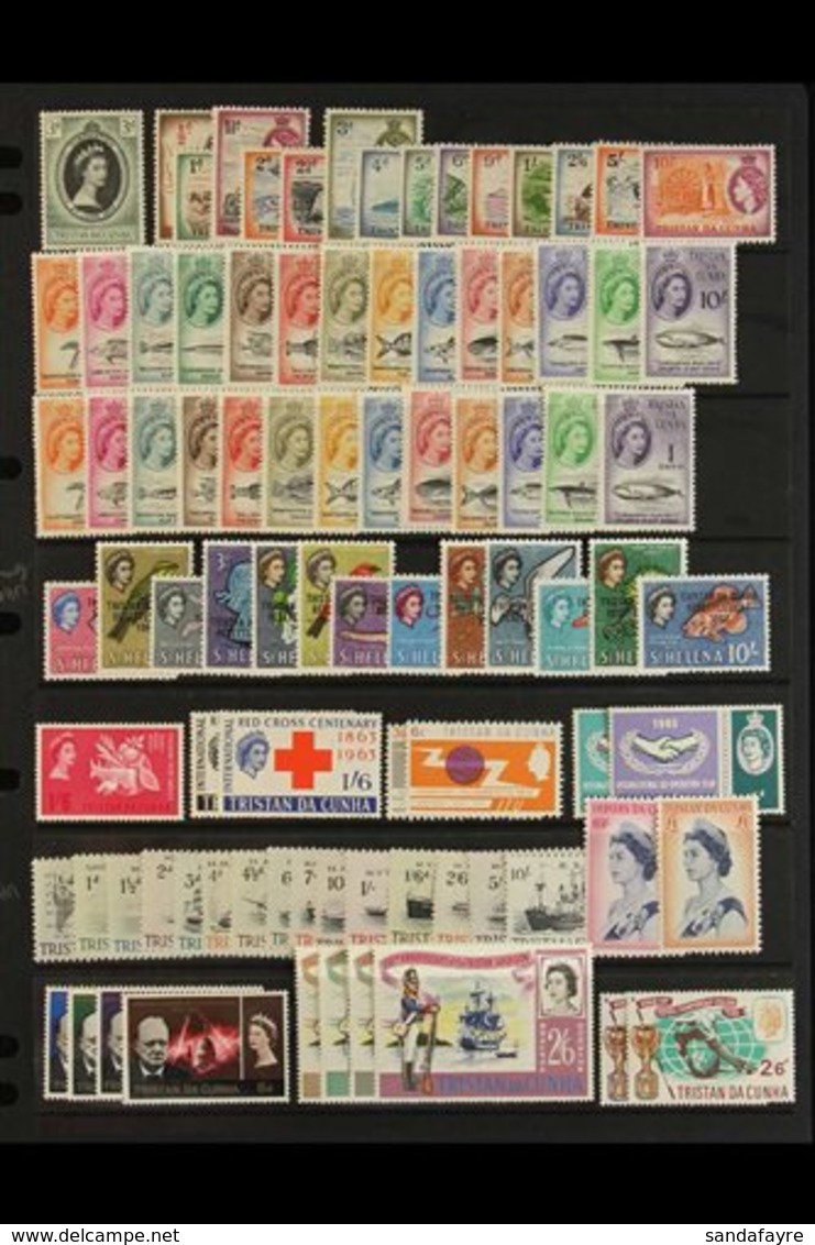 1952-1971 COMPLETE SUPERB MINT COLLECTION On Stock Pages, All Different, COMPLETE From 1953 Coronation Through To 1971 S - Tristan Da Cunha