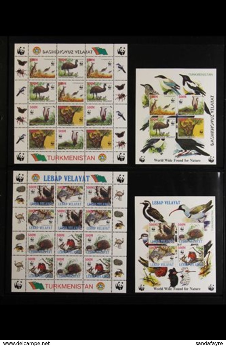 LOCAL PRIVATE ISSUES 1990's Superb Never Hinged Mint All Different Group Of Se-tenant Sheetlets & Mini-sheets On Stock P - Turkmenistan