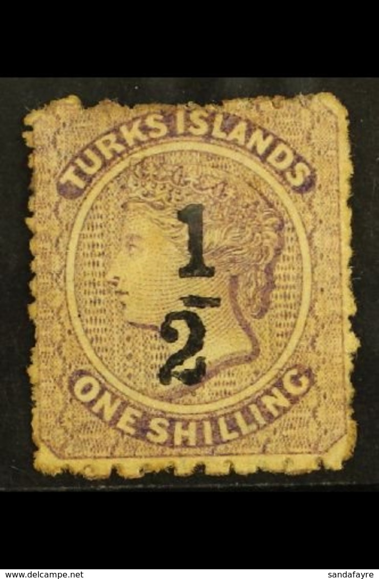 1881 '½' On 1s Lilac, Setting 4, SG 12, Mint, Lightly Toned Og. Cat £275 For More Images, Please Visit Http://www.sandaf - Turks And Caicos