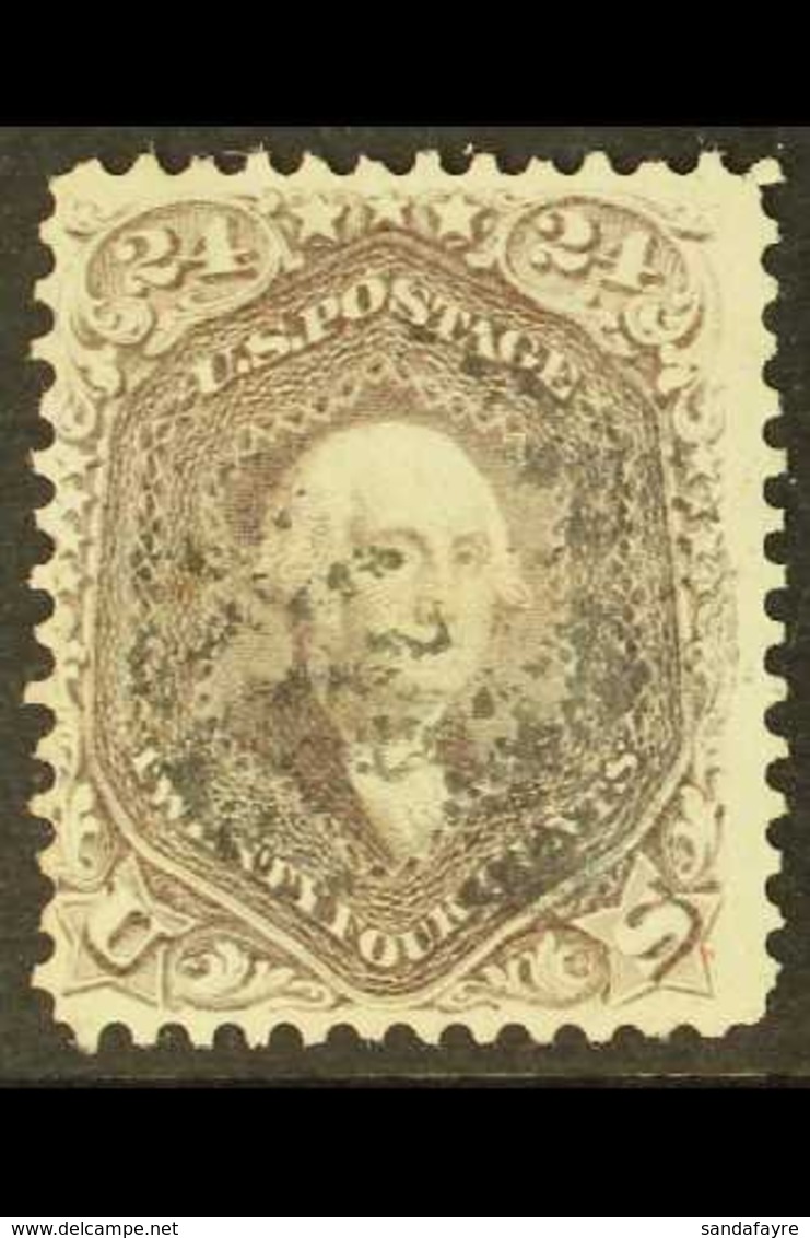 1861 - 2 24c Brown Lilac Washington, Perf 12, Sc 70a, SG 66a, Fine Used. For More Images, Please Visit Http://www.sandaf - Other & Unclassified