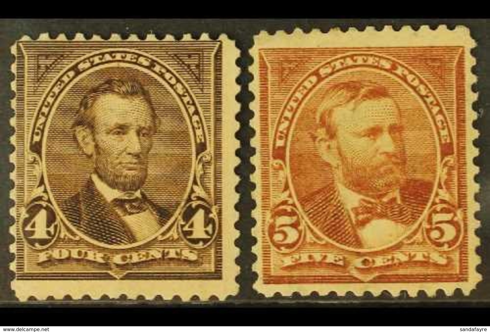 1895 4c Lincoln And 5c Grant, Scott 269/270, Fine Never Hinged Mint, 4c Centred To Upper Left. (2 Stamps) For More Image - Autres & Non Classés