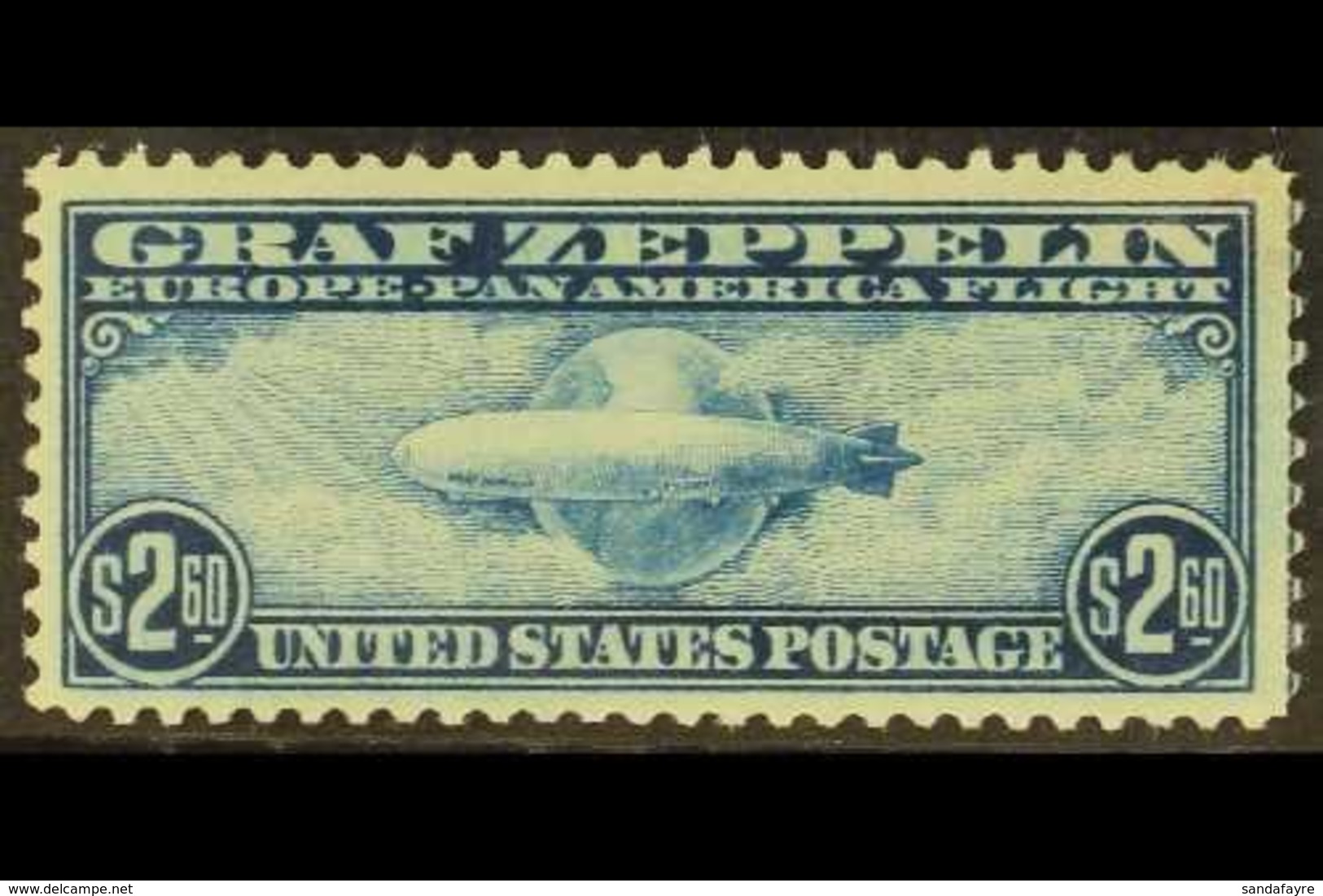 1930 $2.60 Blue Air Graf Zeppelin (Scott C15, SG A689), Fine Never Hinged Mint, Good Centering, Fresh & Attractive. For  - Other & Unclassified