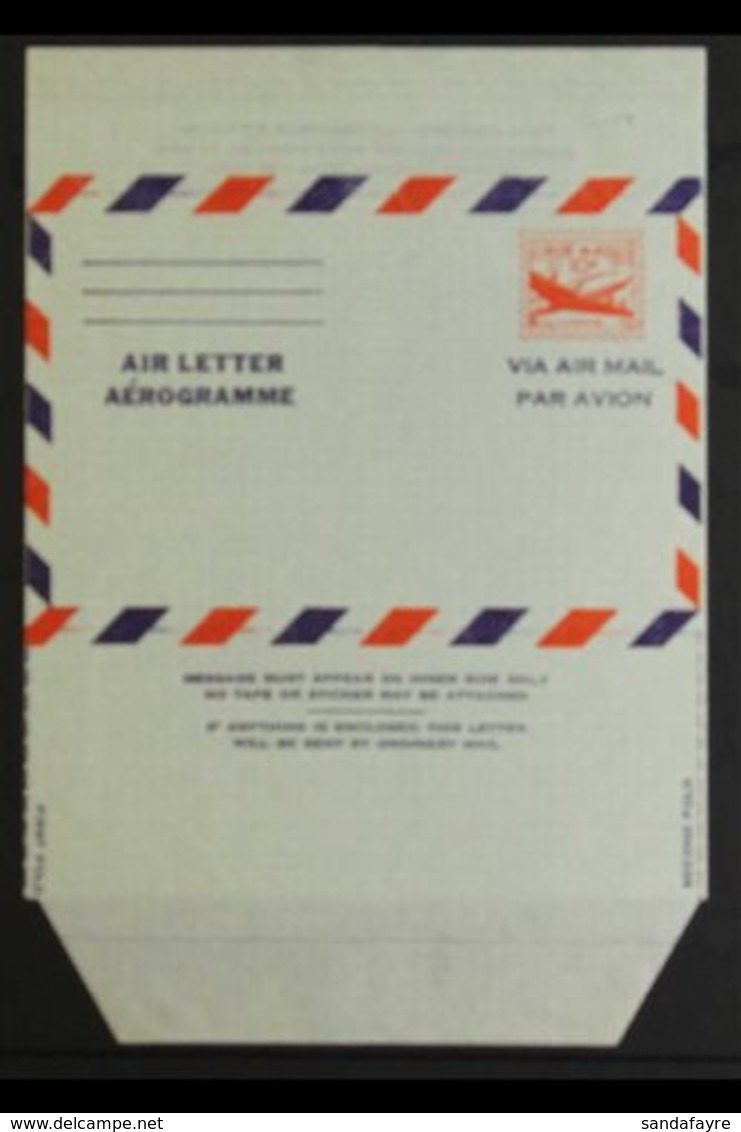 AIR LETTER SHEET 1953 10c Bright Red On Pale Blue (Scott UC16c) With Die Cutting Reversed, Fine Unused. For More Images, - Other & Unclassified