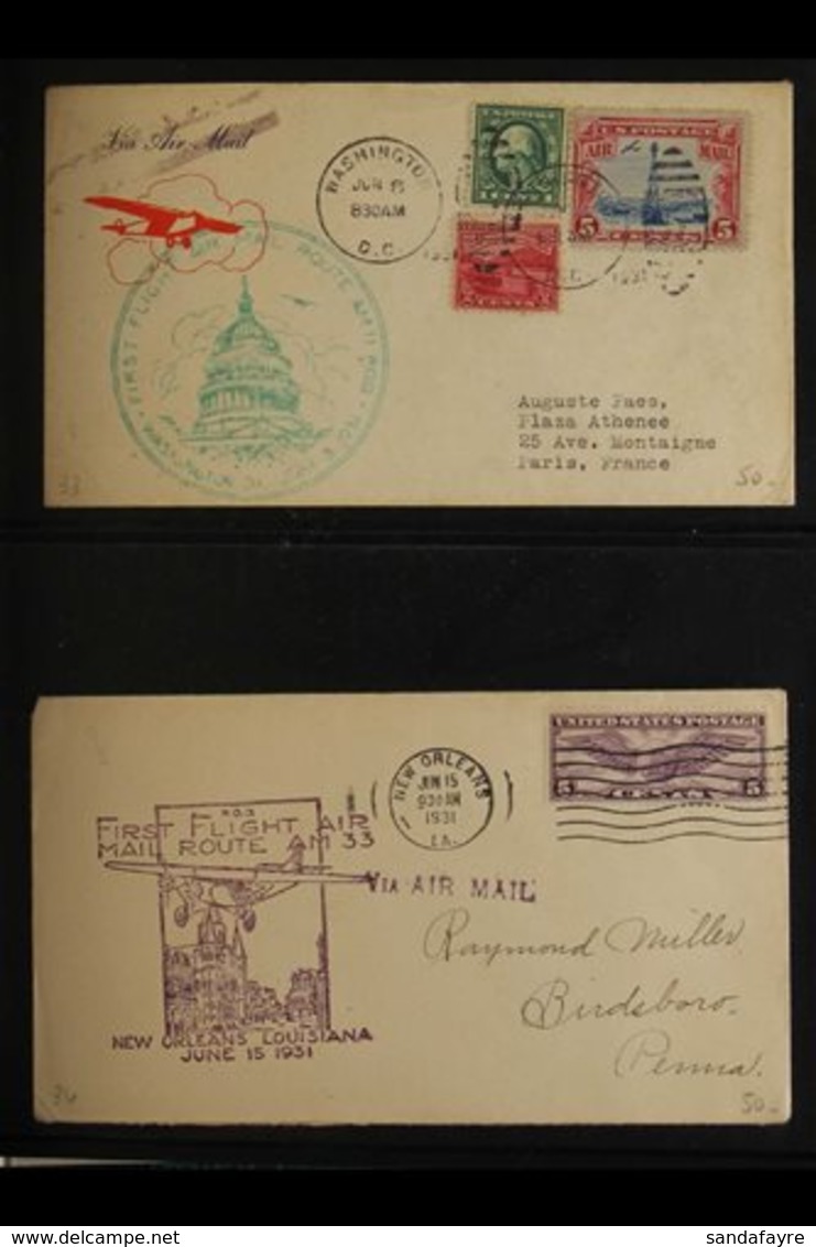 AIRMAIL COVERS 1926-89 TWO VOLUME COLLECTION With First Flight Covers, Postal Stationery Postcards Or Envelopes, Quantit - Autres & Non Classés