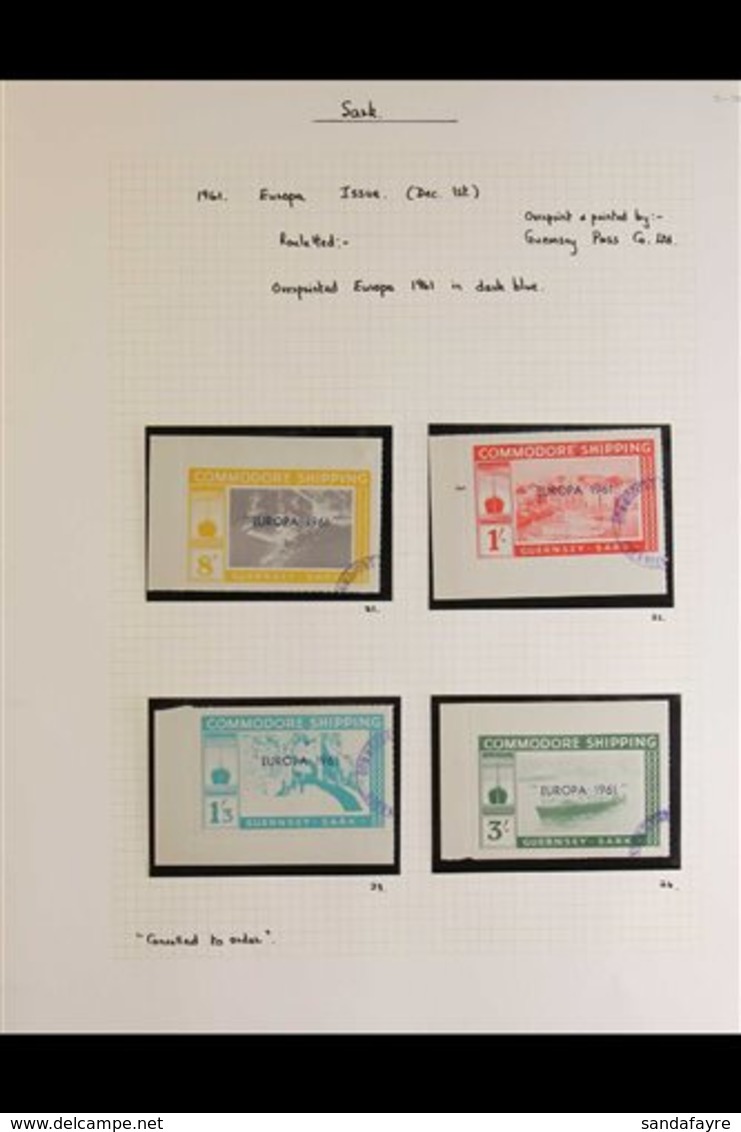 1961-2001 SARK ISLAND - LOCALS COLLECTION An Interesting & Attractive Mint, Nhm & Used Collection Neatly Presented In An - Other & Unclassified
