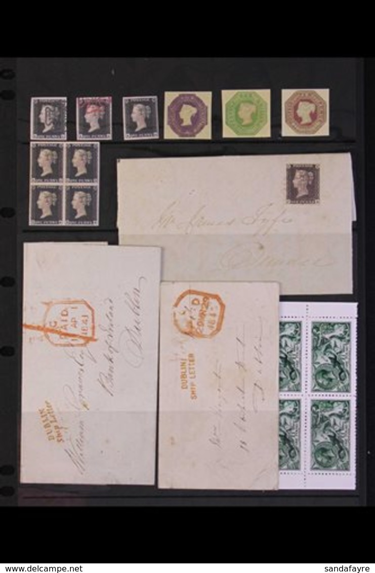 FORGERIES AND FACSIMILES Interesting Little Collection Includes A Couple Of 1840's Covers With Dangerous Forged "Dublin  - Other & Unclassified